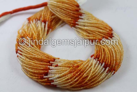 Fire Opal Micro Cut Round Beads